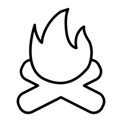 Poster - fire outline icon