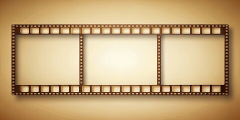 Canvas Print - Retro filmstrip cinematic movie mockup tools, vintage, filmstrip, cinematic, movie, mockup, retro, design, editing