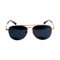 Gold Aviator Sunglasses with Black Lenses