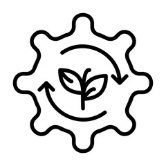 Poster - sustainable development Line Icon