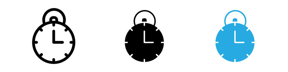 Wall Mural - Pocket watch icon vector