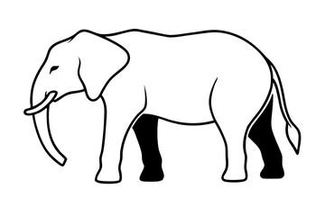 Wall Mural - elephant silhouette vector illustration, elephant icon