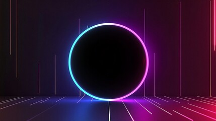 Wall Mural - A dark purple and blue circle with a black center