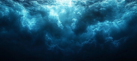 Underwater Ocean Blue Dark Deep Abstract