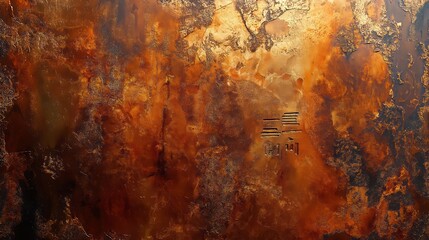 Canvas Print - A close-up of a rusty metal surface with a unique pattern.