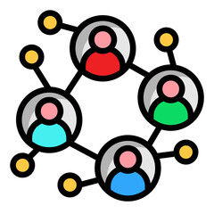 Sticker - Networking Icon