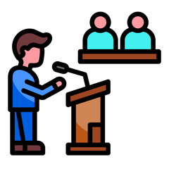 Sticker - Public Speaking Icon