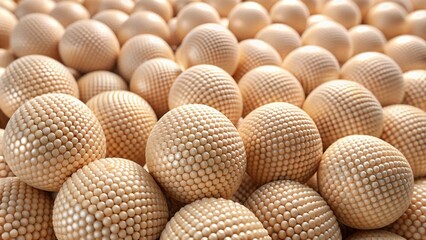 Abstract mesh of beige spheres cells resembling healthy nourished skin, abstract,, mesh, beige, spheres, cells, skin, healthy