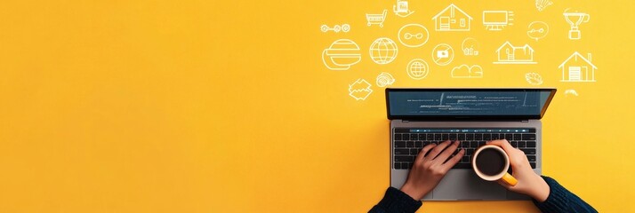 Home Automation Development on a Yellow Background