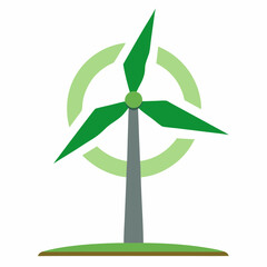 wind turbine icon on a white background