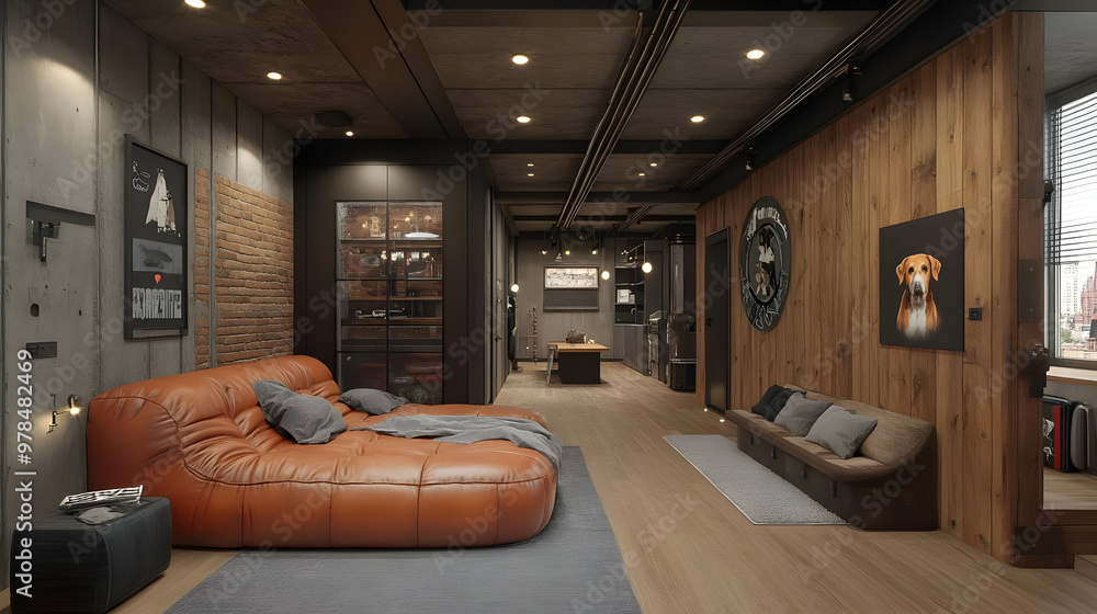 Industrial Loft Apartment Design with Exposed Brick and Wood Walls ...
