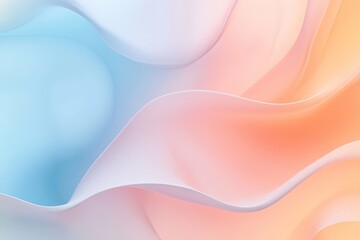 Wall Mural - Soft abstract waves in pastel colors create a serene and calming visual effect, perfect for backgrounds and design projects.