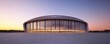 © Peter@studio5 - A futuristic stadium with glass walls and a retractable roof, futuristic stadium, glass walls, retractable roof