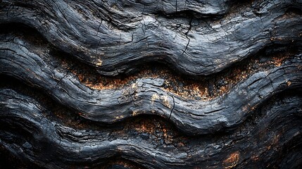 Aufkleber - Black Wood Texture : Generative AI