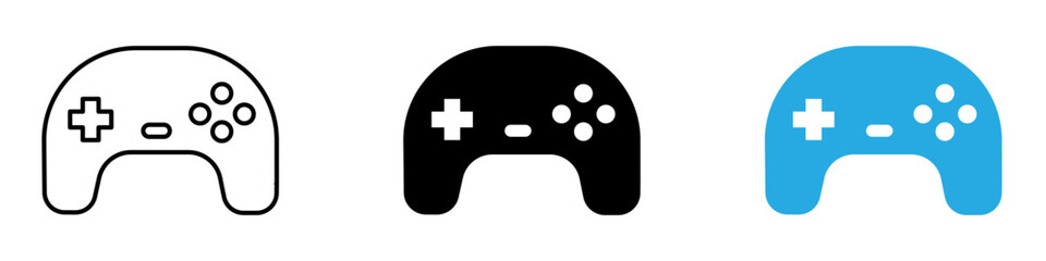 Gamepad icon thin line illustration