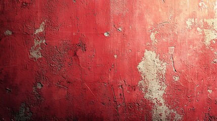 Poster - Stained Red Wall Background : Generative AI