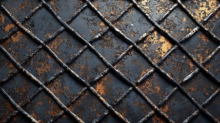 Aufkleber - Grunge Netted Metal Texture : Generative AI