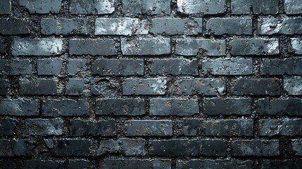 Poster - Gray Bricked Wall Texture : Generative AI