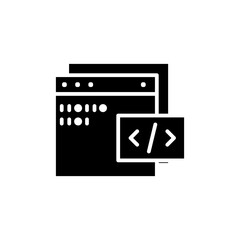 coding glyph icon