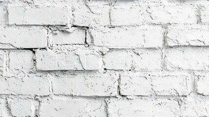 Poster - White Bricked Wall Texture : Generative AI