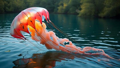 colorful tentacles dancing in the sky during a bright, sunny day