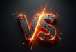 © Giuseppe Cammino - A versus battle background featuring metal rusty VS letters with sparks, suitable for esports, protests, or competitive events