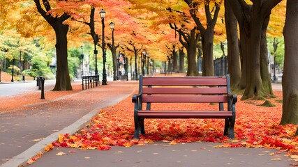 park with autumn