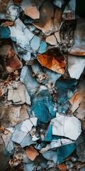 Abstract Blue And Orange Stone Texture