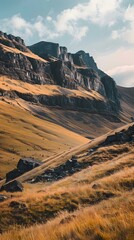 Poster - Mountain Landscape with Grassy Slope