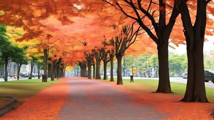 park with autumn