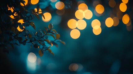 Aufkleber - Night Bokeh Abstract Background : Generative AI