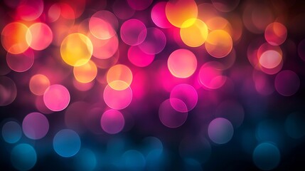 Aufkleber - Abstract Colorful Bokeh Background : Generative AI