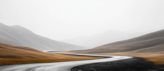 Sticker - Winding Road Through Misty Mountains