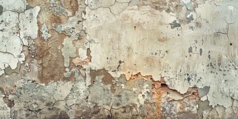 Artistic vintage photograph of a deteriorating wall in a boho style