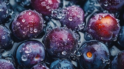 Poster - Plums Blackthorns Background : Generative AI