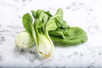 Wall Mural - Asian cuisine fresh raw salad Pak Choi