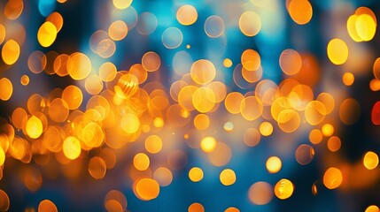 Aufkleber - Abstract Night City Background Colorful Bokeh : Generative AI