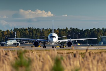 Two planes at the airport