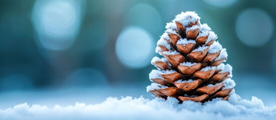 Canvas Print - Snowy Pine Cone