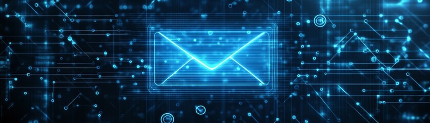 Digital Email Network Abstract Background