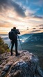 © indyntk - Engaged photographer capturing stunning landscapes outdoors professional camera natural beauty wide-angle shot