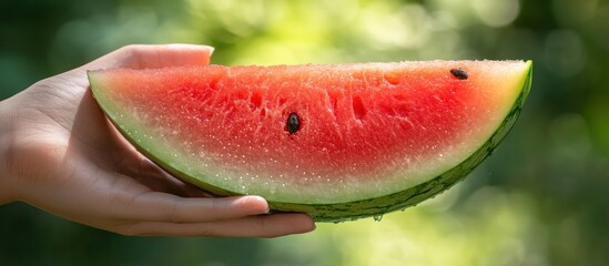 Canvas Print - Watermelon Slice in Hand