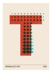 Wall Mural - Minimal 20s geometric design poster