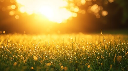 Fototapete - Summer Nature Blurred Background : Generative AI
