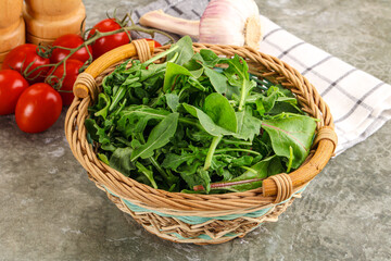 Wall Mural - Arugula and spinach mix salad