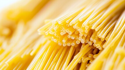 Uncooked spaghetti isolated on a white background : Generative AI