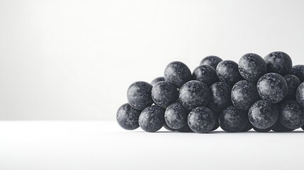 Poster - Bunch of Grapes isolated on White Background : Generative AI