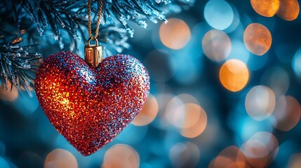 Poster - Colorful Heart Bokeh : Generative AI