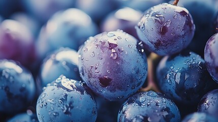 Poster - Fresh Grapes Background : Generative AI