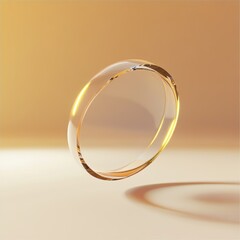 Canvas Print - Glass Ring on Beige.